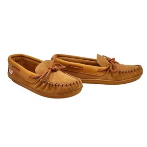 SoftMoc Suede Leather Moccasins Women’s Size 9 Slip-On Tan